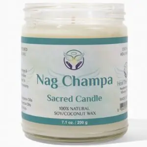 Nag Champa Candle for Meditation, Energy Cleansing, Chakra Healing