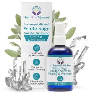 Archangel Michael White Sage Smudge Spray for Clearing and Protection